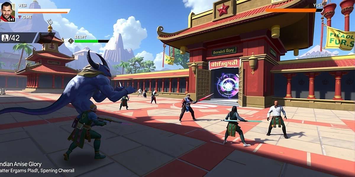 Indian Anise Glory Multiplayer Raid Indian Anise Glory multiplayer battle showing a team of players fighting a giant demon in a temple courtyard