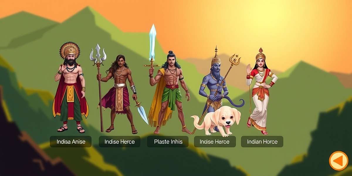 Indian Anise Glory Character Roster Indian Anise Glory character selection screen showing various mythological heroes and deities